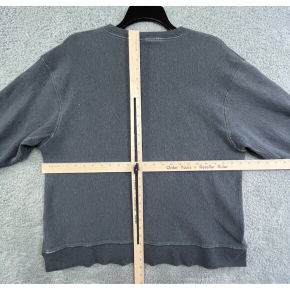 Vintage Old Navy Sweatshirt Mens XL Gray Spellout Heavy Well Worn 90s Y2K - Picture 12 of 16